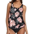thumbnail image 1 of Blouson Tankini Swimsuits for Women Modest Bathing Suits Two Piece Loose Fit Swimwear, 1 of 6