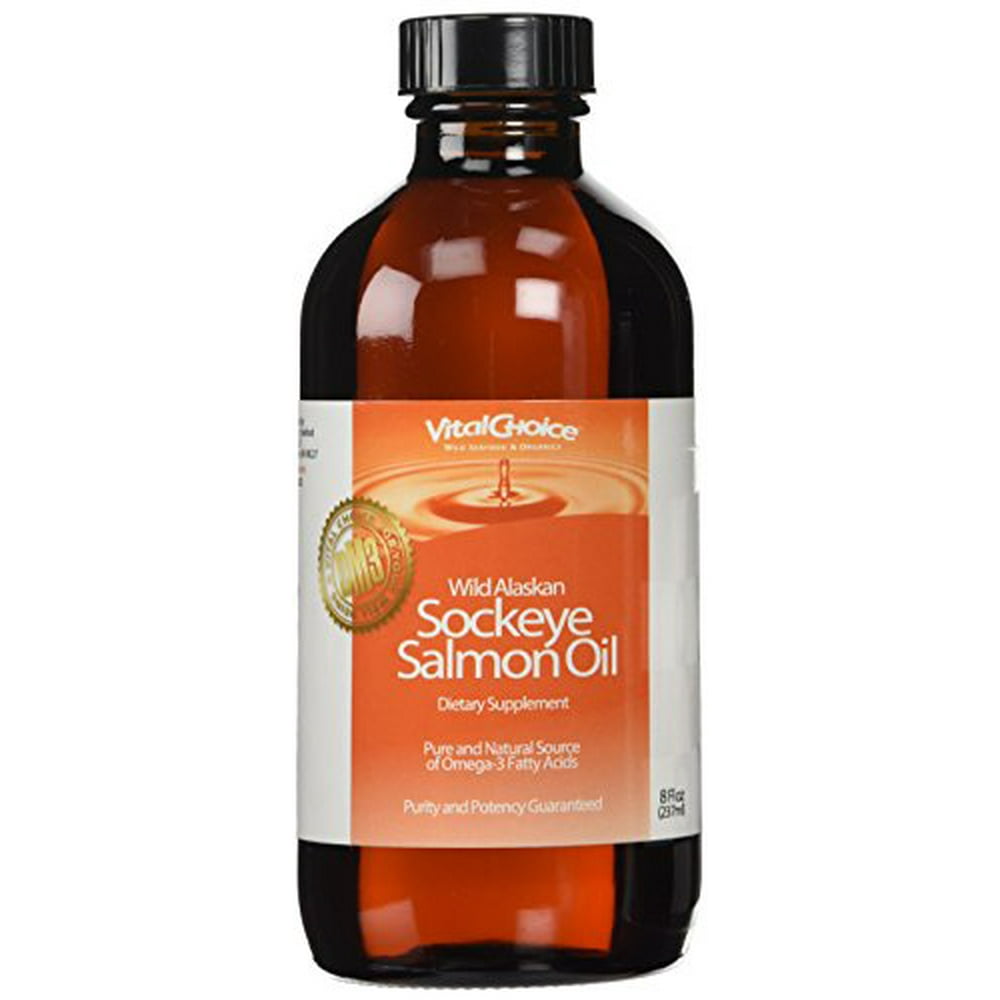 Vital Choice Liquid Wild Alaskan Sockeye Salmon Oil, 8Ounce Walmart