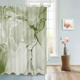thumbnail image 3 of Spring Sage Green Marble Shower Curtain, Wild Marble Texture Shower Curtain Set with Hooks, Spring Summer Waterproof Fabric Shower Curtains for Bathroom Decor, 72x84 Inch Bath Curtain, 3 of 6