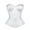 White, variant on Satin Bustier Corset for Women, Lace-Up Overbust Top with Sweetheart Neckline - Strapless Waist Cincher for Wedding & Formal Events (1-Pack) Black L