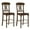 Walnut, variant on DUOSONG Antique Black And Antique Oak Bar Stool With Cross Back Black+Brown Wood+Metal Furniture Dining Furniture Seating for Dining