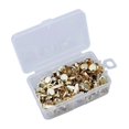thumbnail image 1 of 200pcs Paper Fasteners Brass Plated Brads Round Metal Brads with Storage Box for Crafts DIY(Gold), 1 of 5
