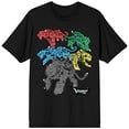 thumbnail image 6 of Voltron Five Lions Line Art Men's Black T-shirt-Medium, 6 of 7