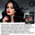 thumbnail image 2 of Instant Hair Color Spray - 10 Washable Colors for Parties, Festivals & Fun | Non-Toxic & Easy to Wash Out, Black, 4.22fl.oz, 2 of 7