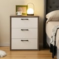 thumbnail image 4 of Costway 3 Drawer Dresser Chest of Drawer Storage Cabinet with Wide Storage Space Organizer, 4 of 10