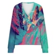 thumbnail image 5 of Wancir Cardigan Sweaters for Women Graphic Print V Neck Button Down Oversized Cardigans 2024 Loose Knit Outwear, 5 of 5