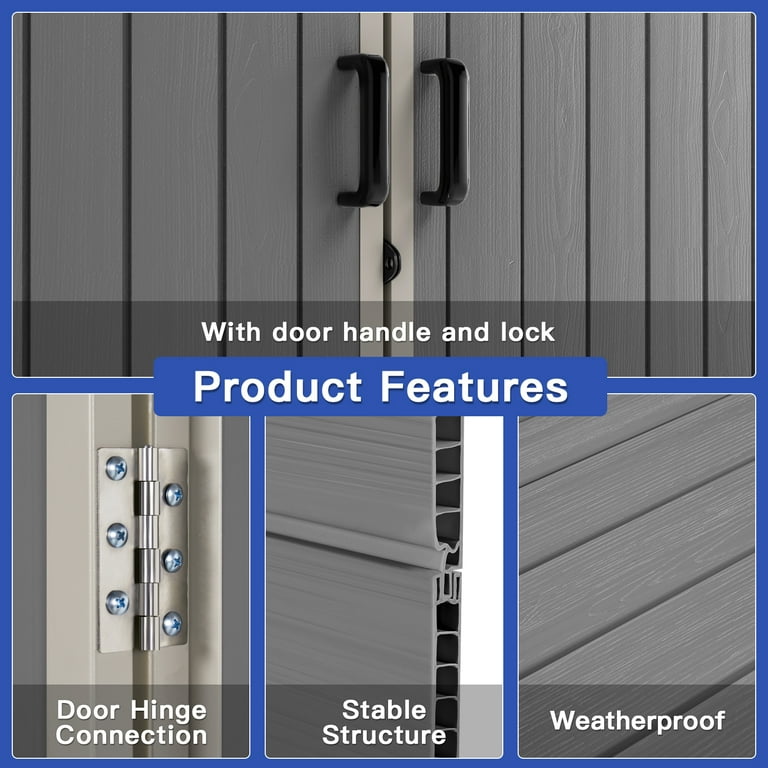 Sunmthink BIG YARD SAVER, 5.0' X 3.1' Resin Shed with Base