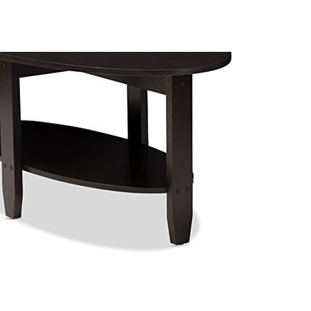 Baxton Studio Brandis Coffee Table Wedge Dark Brown Canada Baxton Studio Brandis Coffee Table, Wedge Black Coffee Table