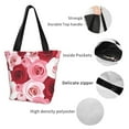 thumbnail image 4 of Bingfone Rose Women Shoulder Tote Bags Casual Bag Ladies Shopping Handbag, 4 of 7
