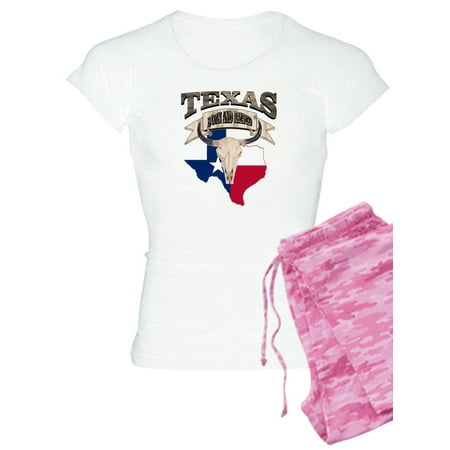 

CafePress - Bull Skull Born Texas - Women s Light Pajamas