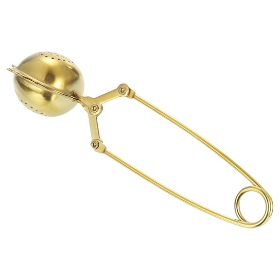 1 Pcs Teapot Snap Tea Ball Infuser, Tea Strainer, Gold