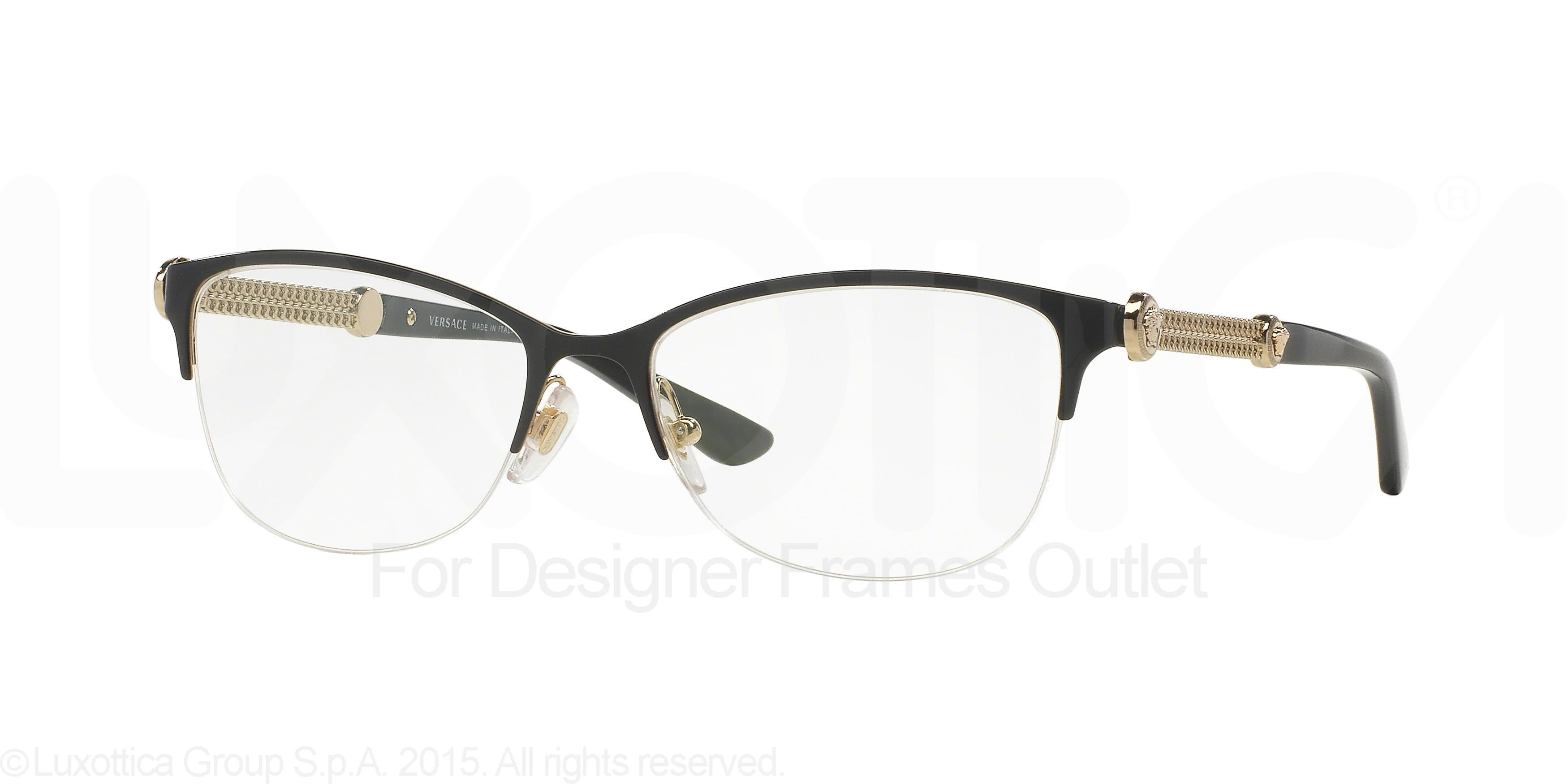 versace eyeglasses ve 1140 1002 gold 51mm