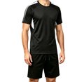 thumbnail image 2 of Miqool Big and Tall Men's Activewear Short Sleeve Crewneck Tee and Shorts Set Summer Outfit Casual Athletic Sports Tracksuit, 2 of 8