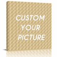thumbnail image 2 of Beige Geometric Wall Art Painting on Canvas, Modern Moire Abstract Art Aesthetics Canvas Art Home Prints Wall Art Framed Modern Artwork for Living Room Bedroom Wall Decor 16x16in, 2 of 9