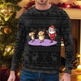 thumbnail image 1 of WILLBEST Mignons Chandails à Fermeture Éclair pour Hommes Automne et Hiver Tendance Décontractée Chandail Imprimé de Noël Col Rond, 1 of 3