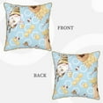 thumbnail image 3 of Kll Cute Gnome Bee Collects Honey Decorative Throw Pillow Covers Velvet Soft For Couch Sofa Bedroom Living Room Outdoor -20"X20", 3 of 8