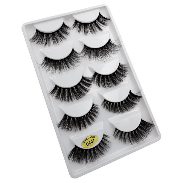 5/3 pares de pestañas de maquillaje suaves y esponjosas pestañas postizas dramáticas 3d pestañas de visón extensión de pestañas maquillaje 3d cilios faux cils Tan Jianjun unisex