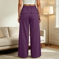 thumbnail image 6 of ZUBKTE Women's Fall Winter Sweatpants, Solid Elastic Drawstring Waist Loose Casual Long Trousers with Side Hidden Pockets S‑2XL, 6 of 8