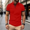 thumbnail image 2 of Bovxnpu Mens Short Sleeve T Shirts Men's Button Up Button Casual Fashion Daily Tops, 2 of 9