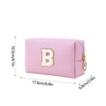 thumbnail image 2 of Nilvkv Small Personalized Initial Letter Cute Waterproof Makeup Bag Travel Toiletry Pouch Organizer with Zipper for Women, 2 of 6