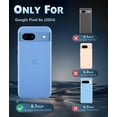 thumbnail image 4 of KOMI for Google Pixel 8A Case: Support Magnetic Charging Frosted Translucent Back Protective Phone Cover - Matte Military Grade Full Protection Drop Proof Shockproof Tough Cases - 6.1 inch (Black), 4 of 5