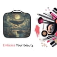 thumbnail image 6 of FORMRS Travel Makeup Bag Large Capacity Train Case Cosmetic Organizer with Adjustable Dividers, Whale and Moon, 6 of 8