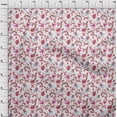 thumbnail image 4 of oneOone Cotton Poplin Twill Red Fabric Floral Dress Material Fabric Print Fabric By The Yard 56 Inch Wide, 4 of 4