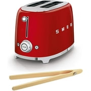 TSF01RGUS 50's Retro Style Toaster Bundle with Norpro Bamboo Tongs - (Rose Gold) 2 Slice