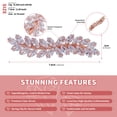 thumbnail image 6 of MIALLO Rose Gold Cubic Zirconia Leaf Hair Barrette for Women, Sparkling Crystal Bridal Hair Clip, Hypoallergenic Spring Hair Accessories for Wedding Party, 6 of 8