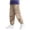 Khaki, variant on Lenpel Boys Girls' Baggy Joggers Kids Elastic Waist Pull on Pleated Cinch Bottom Cargo Pants Casual Athletic Pants(Purple,14-15 Years)