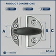 thumbnail image 5 of Five Oceans Marine Boat Latch, 2-3/8 Inch Round Twist Lock, 316 Stainless Steel Door Latch Catch for Boat Compartments, Cabinets, Hatches, and Center Console Doors - FO556, 5 of 5