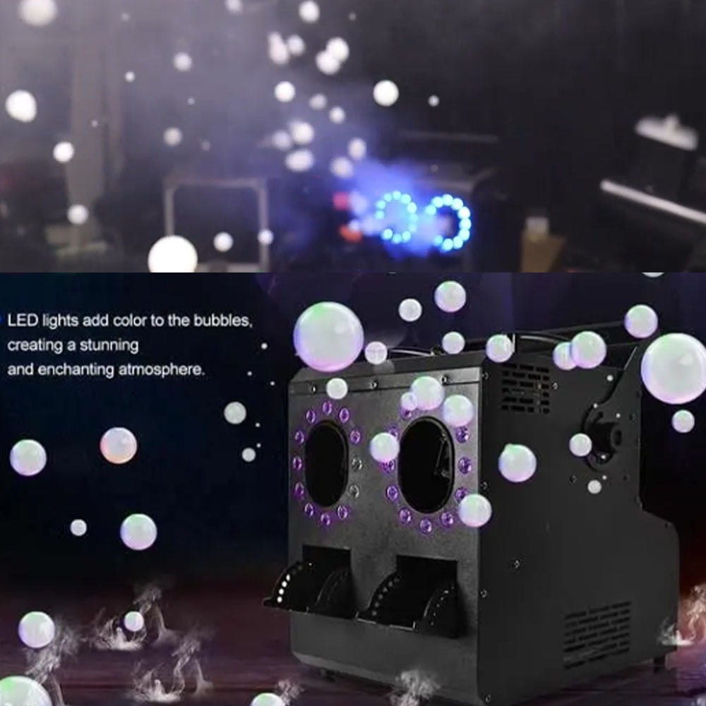 1500W LED Bubble Fog Machine with Remote Control for Stage Atmosphere Impressive Bubble Smoke with Colorful LED