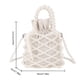 thumbnail image 3 of Bolso bandolera para mujer Elegante bolso de mano tipo cubo tejido con perlas Monedero (estilo dos), 3 of 8