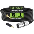 thumbnail image 1 of Cable GEARit XLR a TRS de 6,35 mm, 4,5 m, con adaptador de 3,5 mm, 1 of 7