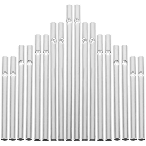 60 Pcs Outdoor Wind Chime Tubes for Crafts Tubing Mother Silver