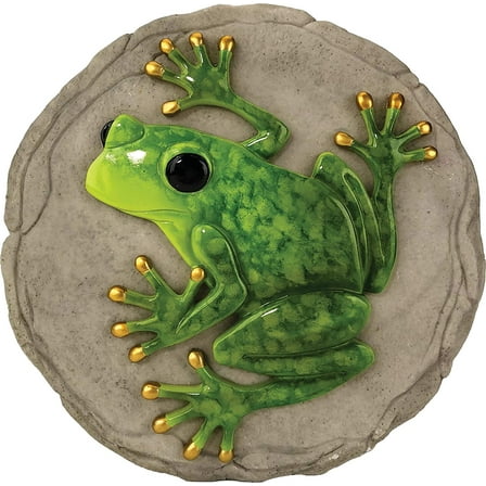 Garden Décor - Raised Frog Stepping Stone - Decorative Stone for Garden