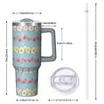 thumbnail image 2 of OBREWU Pioneer Flower Tumbler with Handle and Lid,Pioneer Flower 40oz Double Wall Vacuum Insulated Tumbler,Cups Gift for Women and Men, 2 of 7