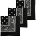 thumbnail image 6 of ZEN 3 PCS 100% Cotton Bandana for Men & Women 22" x 22" Paisely Pattern Handkerchief Headband Scarf, 6 of 10