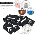 thumbnail image 7 of SkyAuks 7 Pack Silicone Luggage Tag Baggage Handbag Travel Suitcase Tags with Name ID Card Perfect to Quickly Spot Luggage Suitcase (Black）, 7 of 7