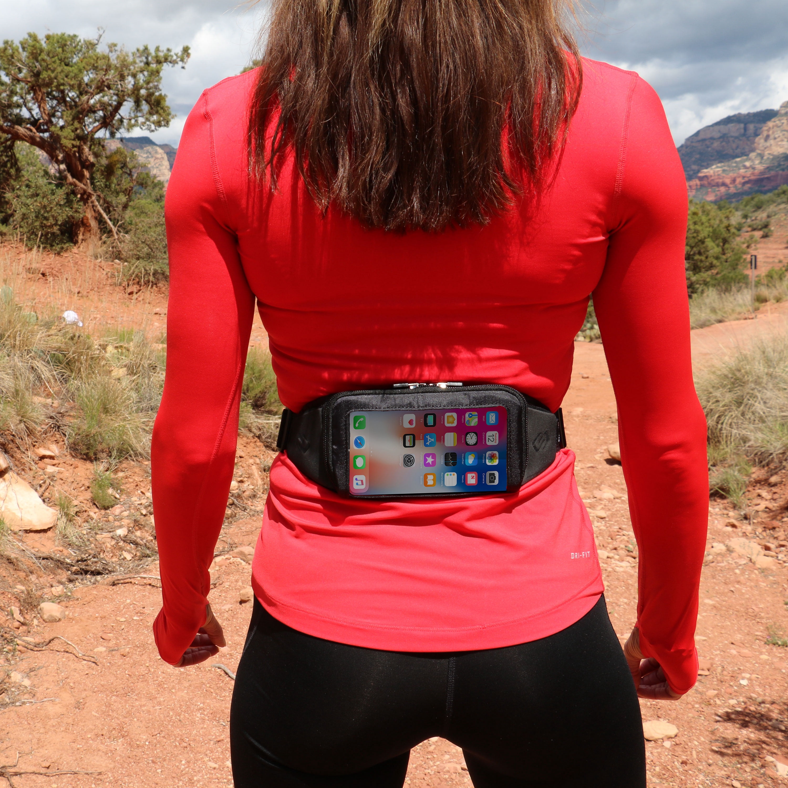 Sporteer Kinetic K1 No-Bounce Running Belt – Universal Workout Waist Pack for Large Cell Phones (iPhone 17/16/15 Pro Max, Galaxy S25 Ultra, Pixel) – Sweat-Proof Running Pouch with Touch Screen Access