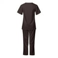 thumbnail image 3 of FrzhBrz Scrubs Set for Women V Neck Classic Medical Scrub Top and Lounge Pants Modern Pocketed Easy Care Uniform, 3 of 3