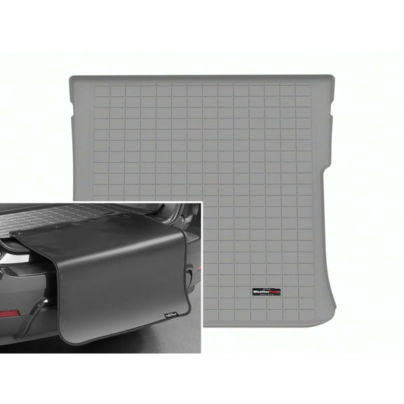 WeatherTech Cargo Trunk Liner with Bumper Protector compatible with 2023-2025 Mercedes EQS SUV - Behind 2nd Row w/ Bumper Protector, Grey