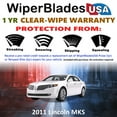 thumbnail image 2 of 2011 Lincoln MKS Beam Wiper Blades Wipers w/1yr Warranty (Set of 2) (WiperBladesUSA), 2 of 5