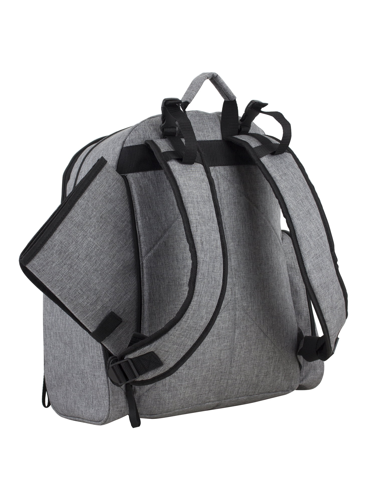 Eastsport Bond St. Large Multi-Function Backpack Diaper Bag with Changing Pad, Grey