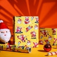 thumbnail image 4 of Funny Santa Claus Christmas Wrapping Paper Roll - 17 Inches X 33 Feet (47 sq. ft. ttl.) Cool Santa Claus Gift Wrap with Yellow Plaid, Merry Christmas Lettering for Xmas, Holiday, Party, Kids, 4 of 14