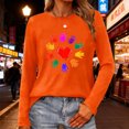 thumbnail image 6 of Craaazy Shirts for Women Long Sleeve Round Neck Casual Printed Womens Tops Loose Fit Sweatshirts Gifts for Women, 6 of 6