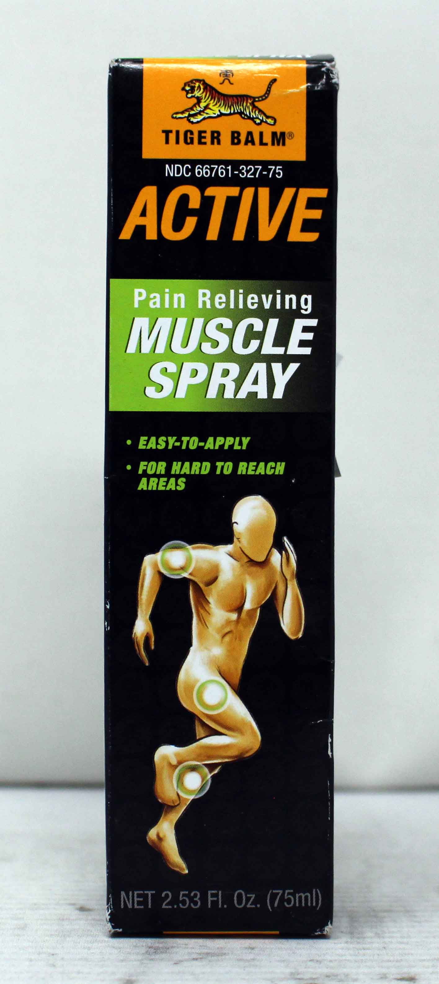 Tiger Balm Muscle Spray, Active, Pain Relieving, Box