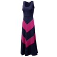 thumbnail image 2 of FashionOutfit Women's Color Block Striped Good Stretch Long Dresses, 2 of 4