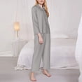 thumbnail image 3 of Haiem Gary Pattern Women’s Long-sleeve Sleepwear,Sleepwear Set,2-piece Loungewear Set,Soft PJs Comfy Nightwear with Pockets-Medium, 3 of 7