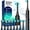 Black, variant on Rotating Electric Toothbrush for Adults, Quiet Rechargeable Toothbrush with 4 Cleaning Modes, Timer and Brush Heads, Black